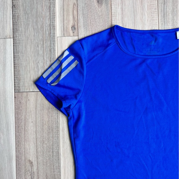 ADIDAS Blue Climacool Short Sleeve Activewear Shirt Small - Picture 3 of 6